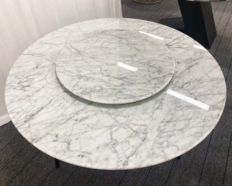 2.Carrara White Round Table