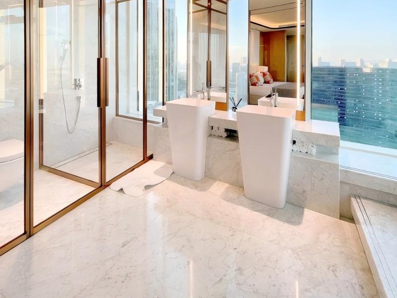 3. Carrara Marble Bathroom