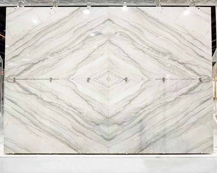 3. Infinity White Quartzite Bookmatched