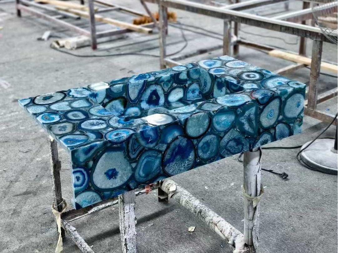 4. Blue Agate Vanity Top