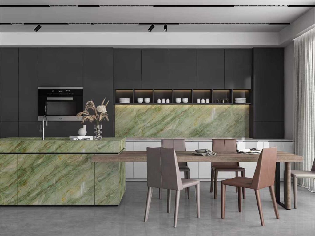 4. Gaya Green Quartzite Countertop