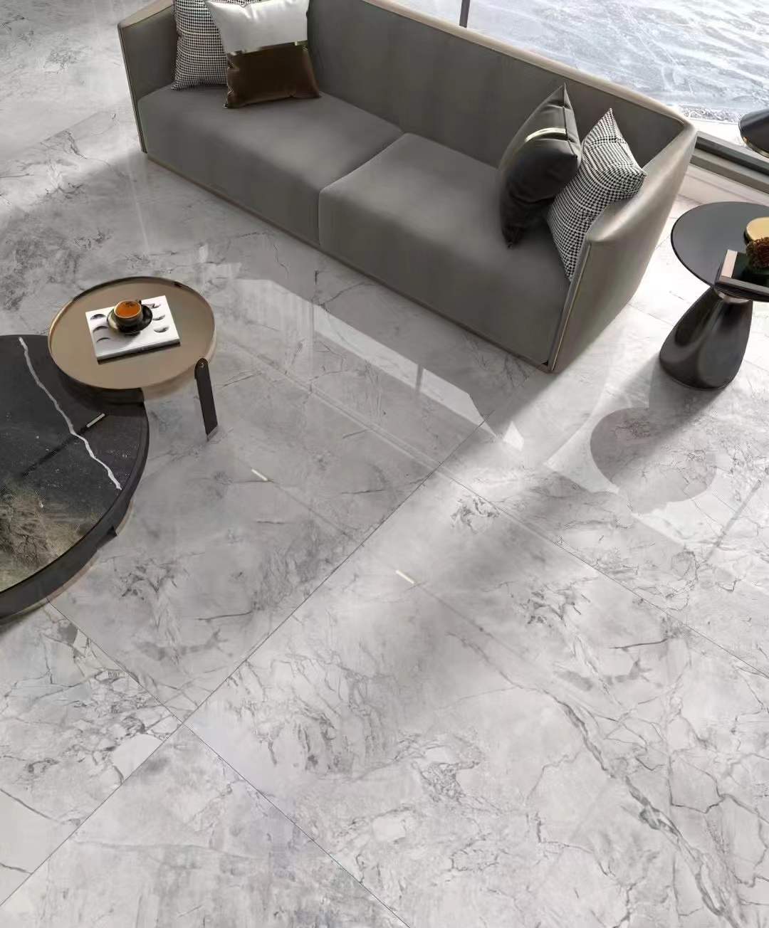4. Super White Marble Tiles