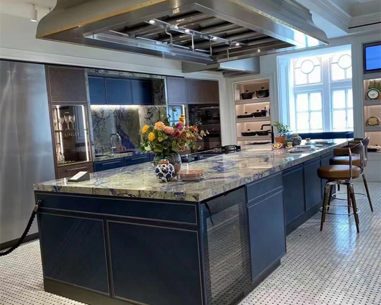 4.Blue Sodalite Granite Kitchen Countertop