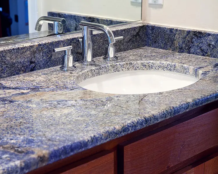 5. Blue Bahia Granite Vanity