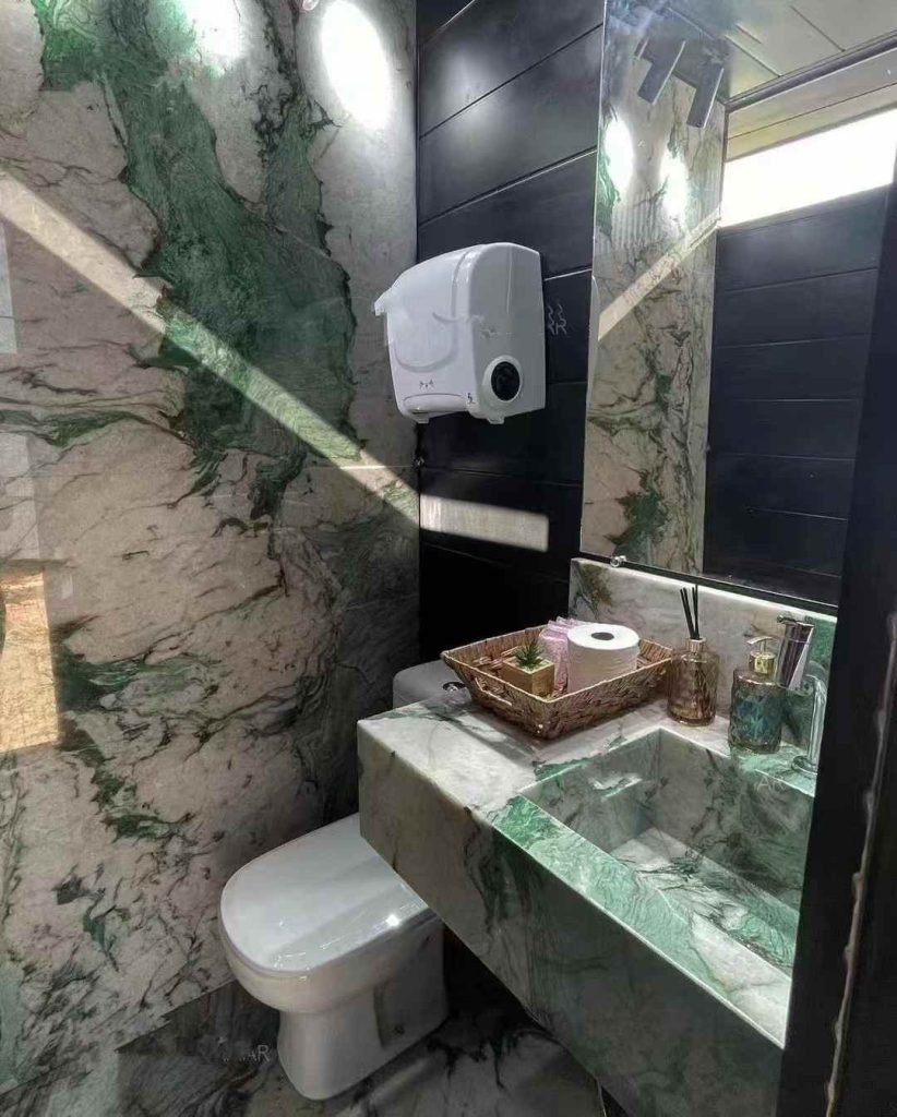 5. Patagonia Green Quartzite Bathroom Vanity (1)