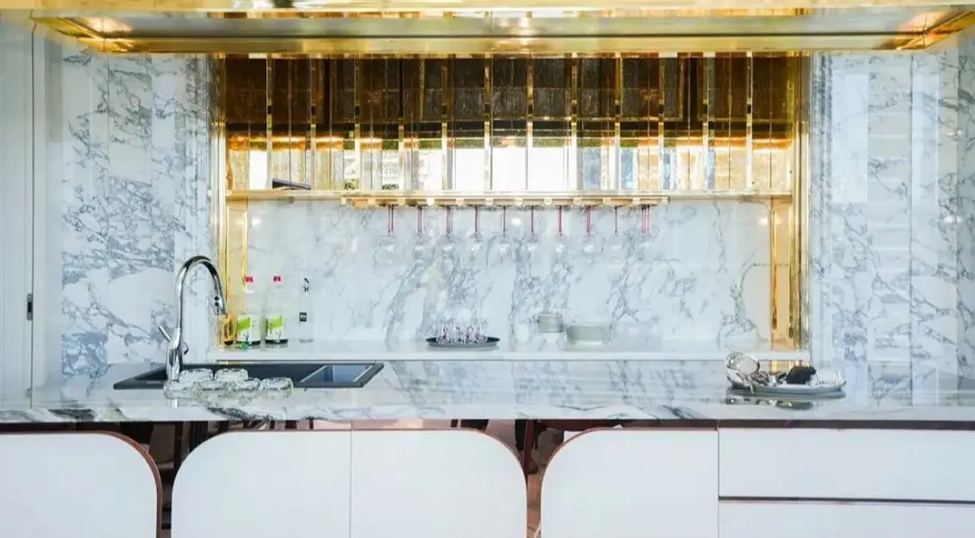 3. Calacatta Marble Kitchen Room
