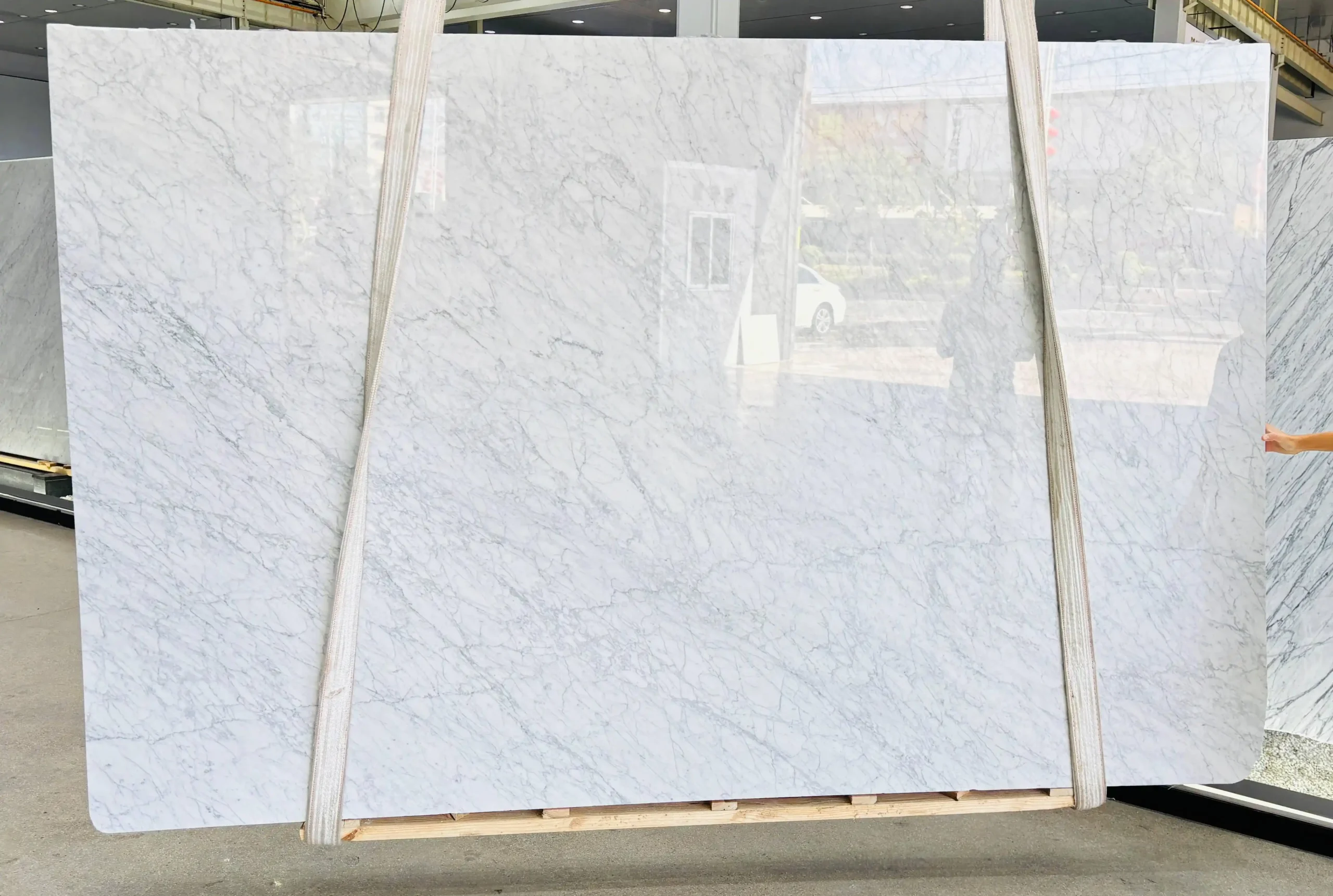Carrara White Marble Polished Slab