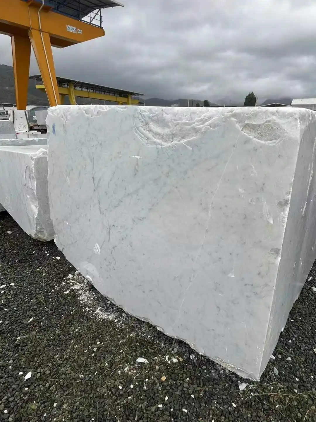Carrara White Marble Raw Block