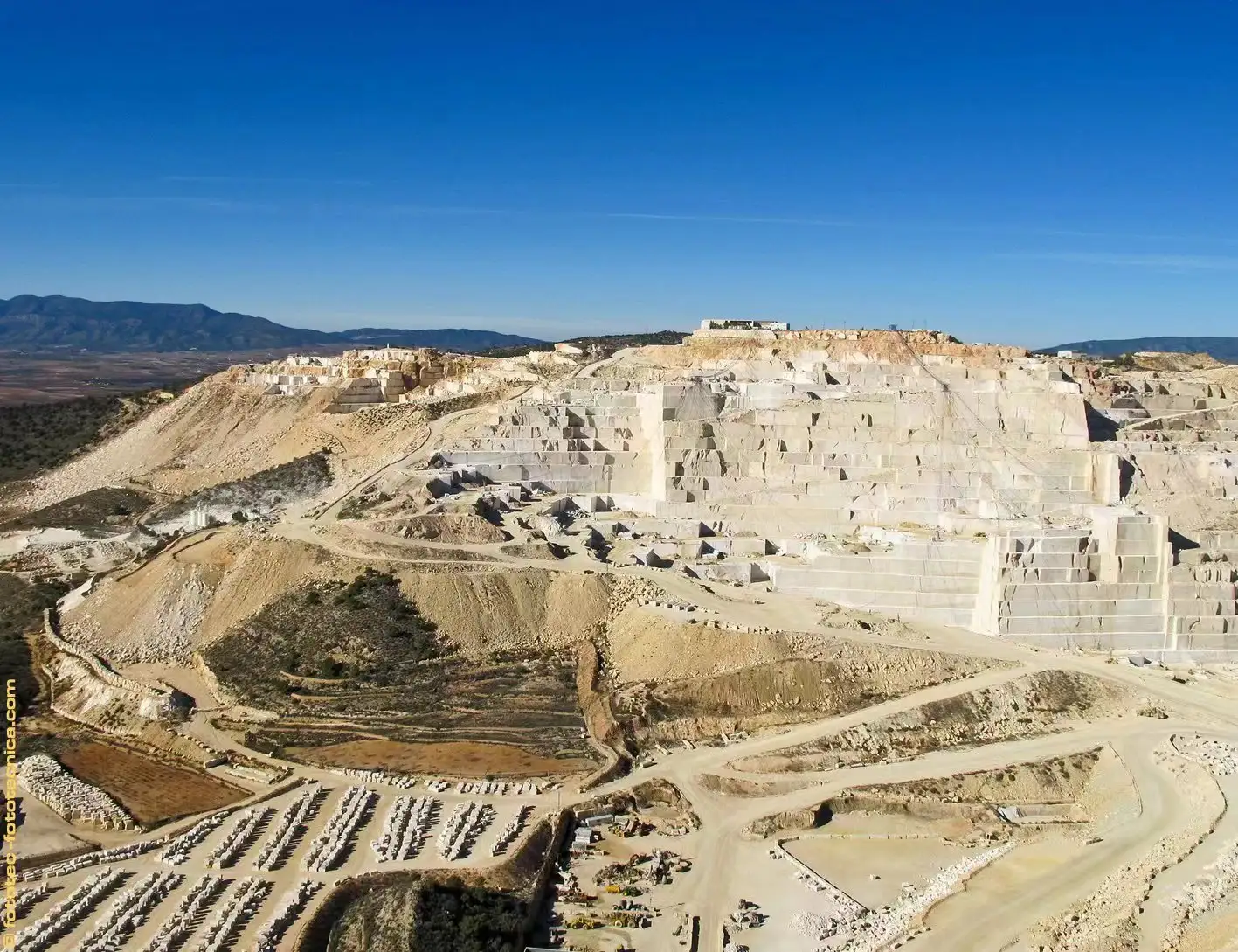 Cream Marfil Marble Quarry Landscape