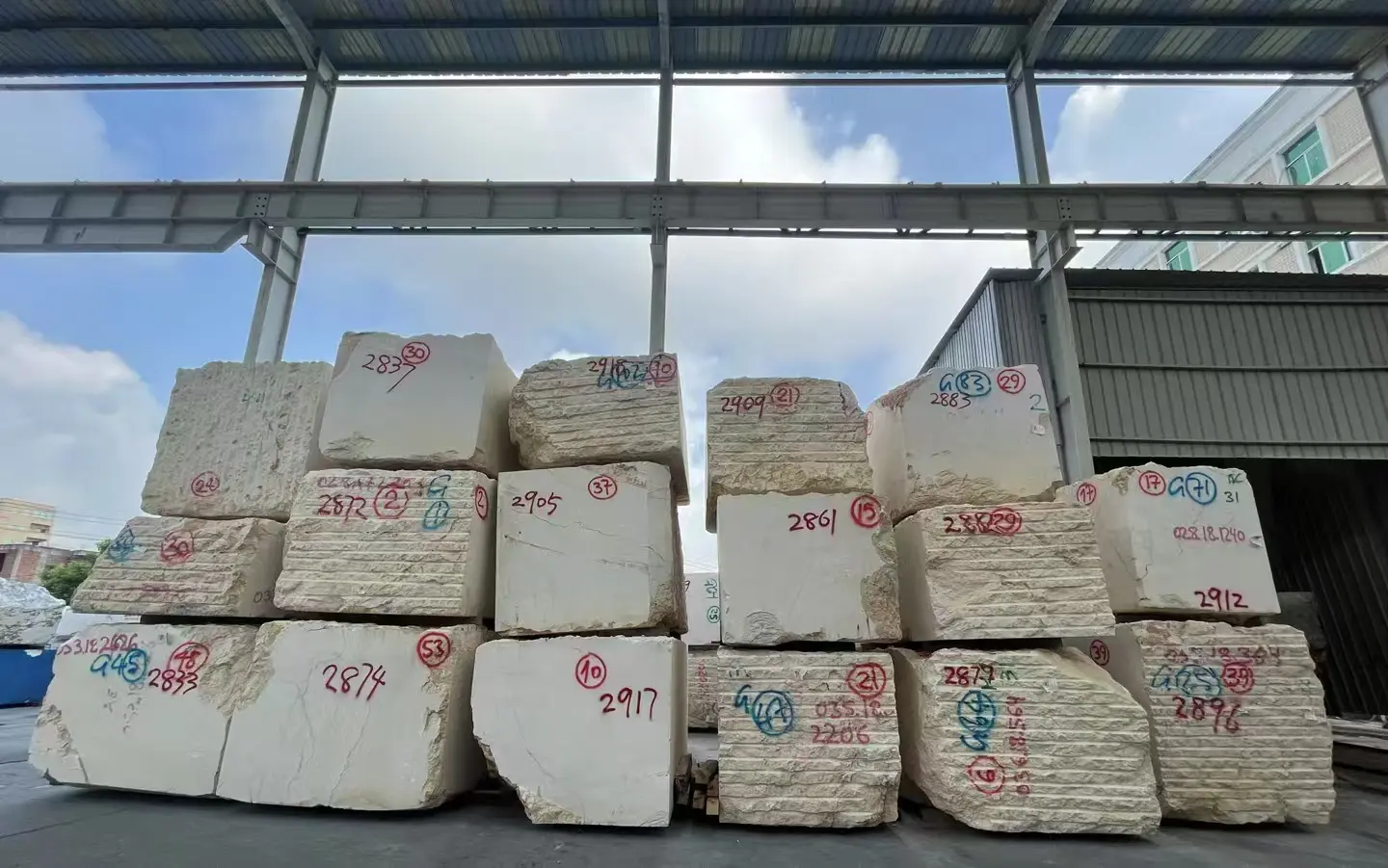 Cream Marfil Marble Raw Block