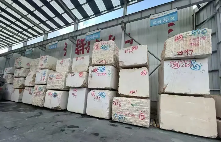 Cream Marfil Marble Raw Blocks