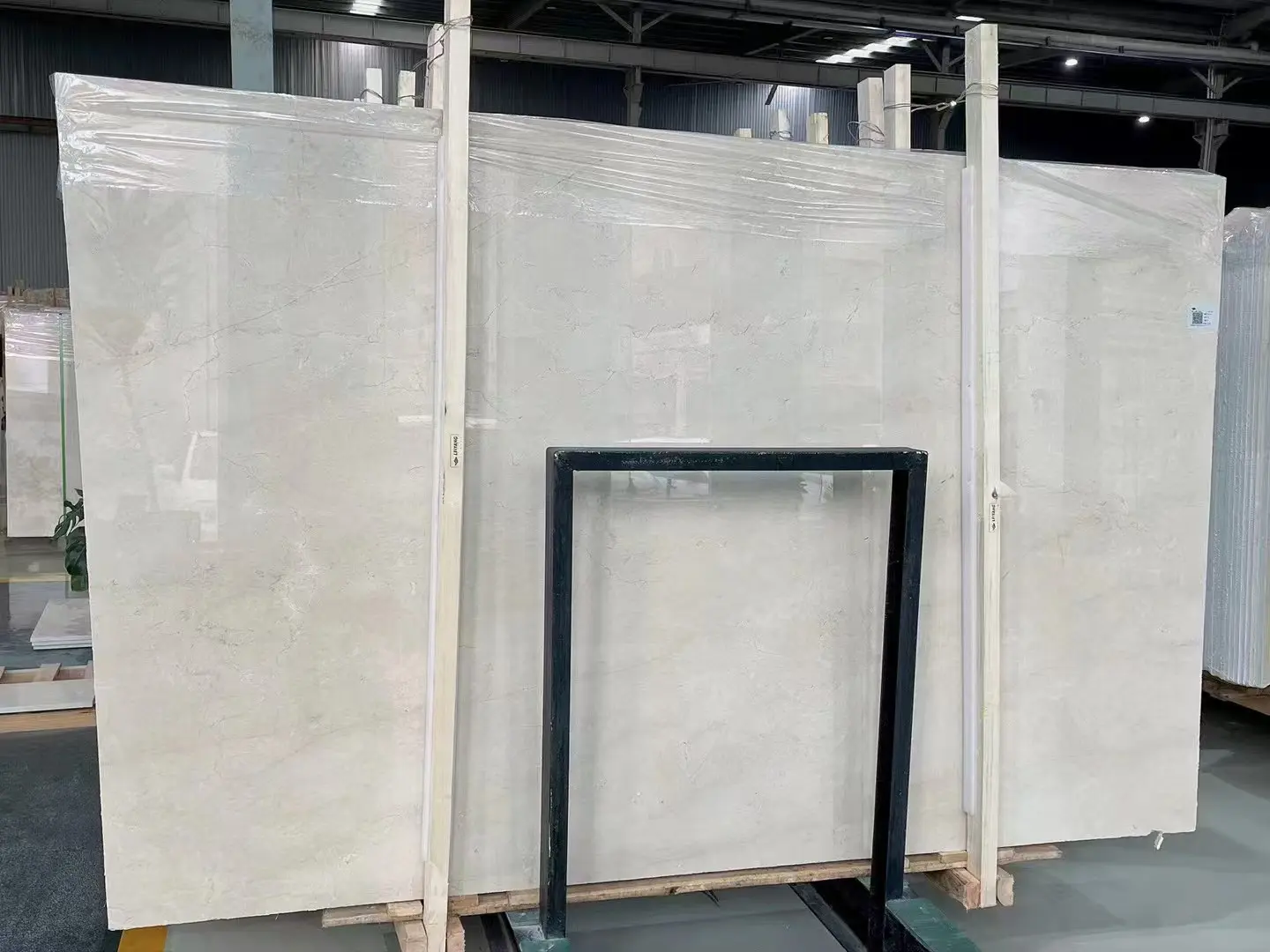 Cream Marfil Marble Slabs Ready for Processing