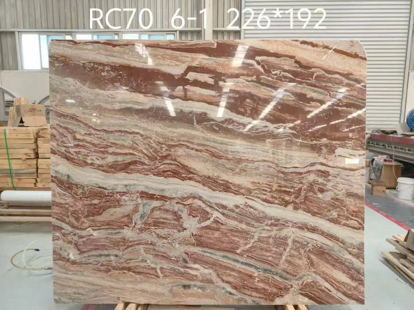 Orobico Rosso Polished Slab Vertical