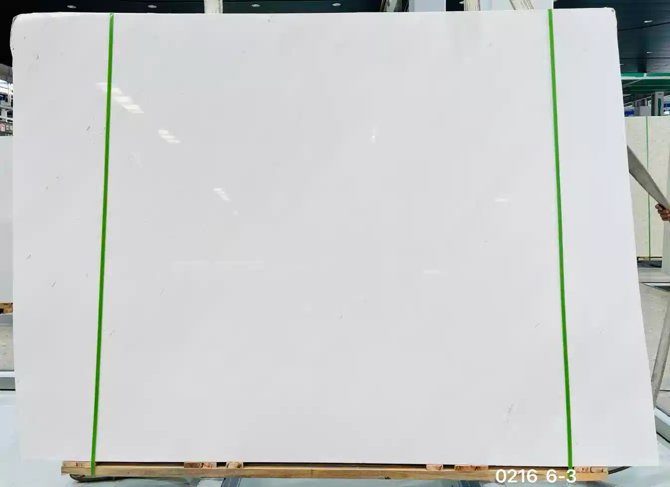 Sivec White Marble Slabs Selection Display